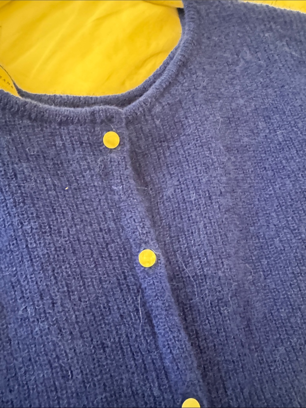 Sezane Women's Button-Front Cardigan in Cobalt - Picture 3 of 8